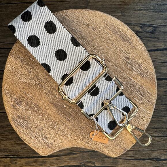 Wide Polka Dot Purse Strap Crossbody Guitar Strap NEW FAST SHIP - Picture 1 of 4